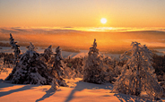Cosmos Sunset over Snow