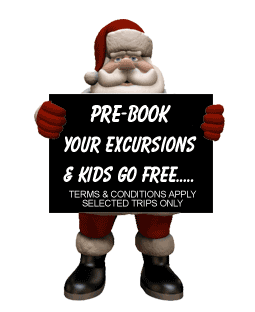 Pre Book Optional excursions in the uk and kids go free....