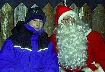 Brian with Father Christmas in Lapland 