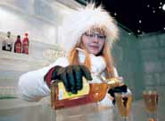 Enjoy a drink at the Ice Bar